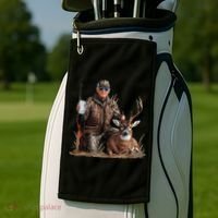 Trump Deer Hunting Donald Trump Old School Camouflage Golf Towel thumb 2
