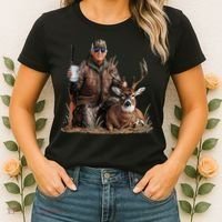 Trump Deer Hunting Donald Trump Old School Camouflage Women's T-Shirt thumb 2
