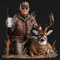 Trump Deer Hunting Donald Trump Old School Camouflage Kids Sweatshirt thumb 2