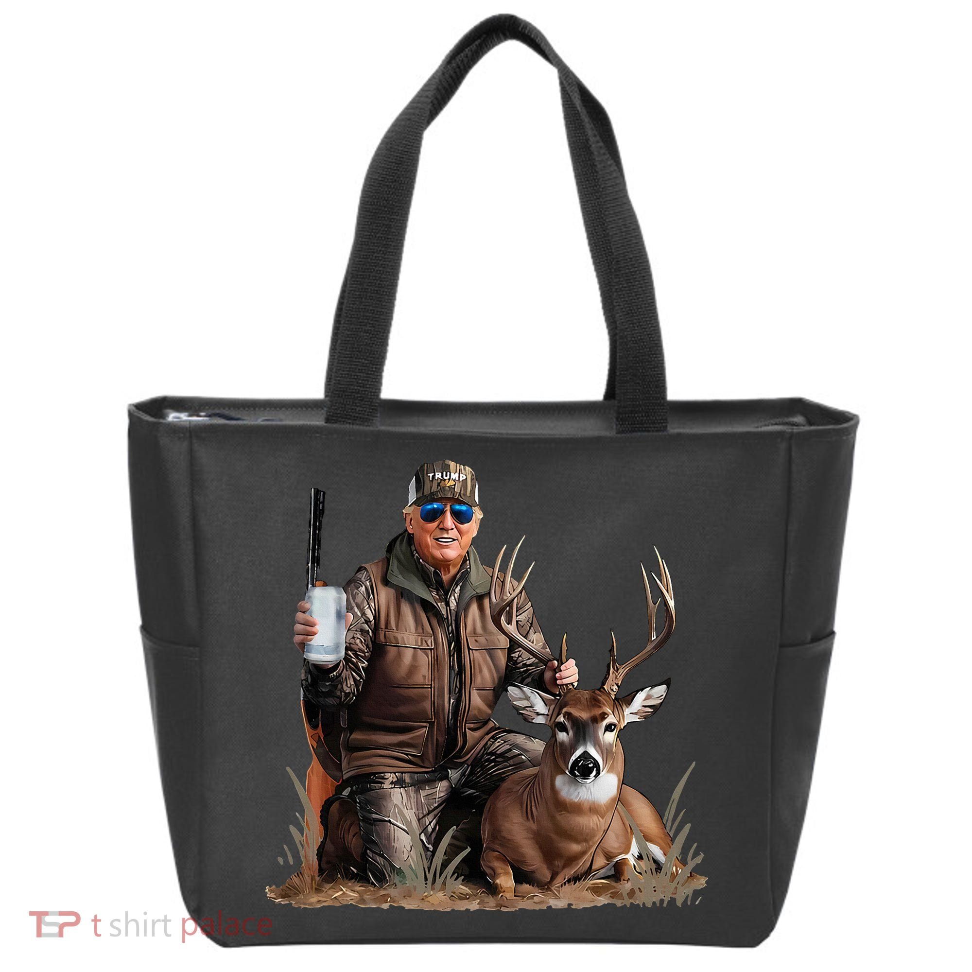 Trump Deer Hunting Donald Trump Old School Camouflage Tote Bag