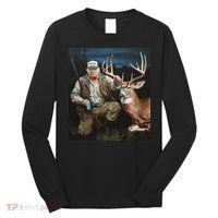 Trump Deer Hunting Donald Trump Old School Camouflage Long Sleeve Shirt thumb 0