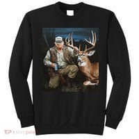 Trump Deer Hunting Donald Trump Old School Camouflage Sweatshirt thumb 0