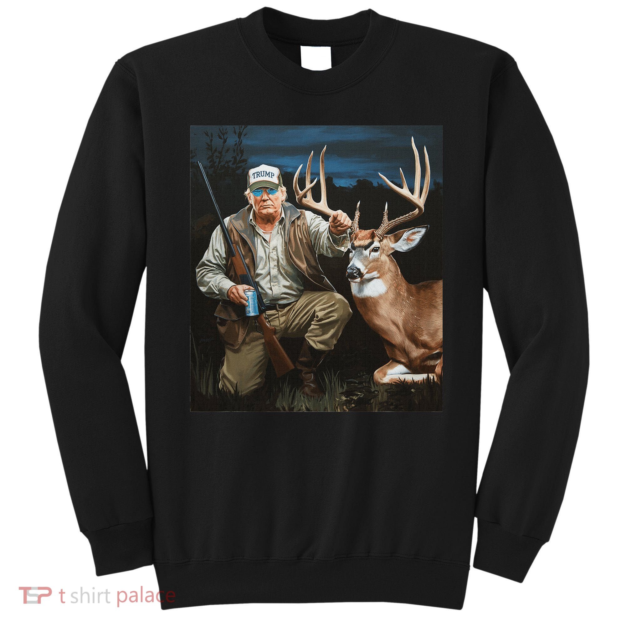 Trump Deer Hunting Donald Trump Old School Camouflage Sweatshirt