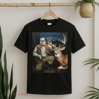 Trump Deer Hunting Donald Trump Old School Camouflage T-Shirt thumb 2