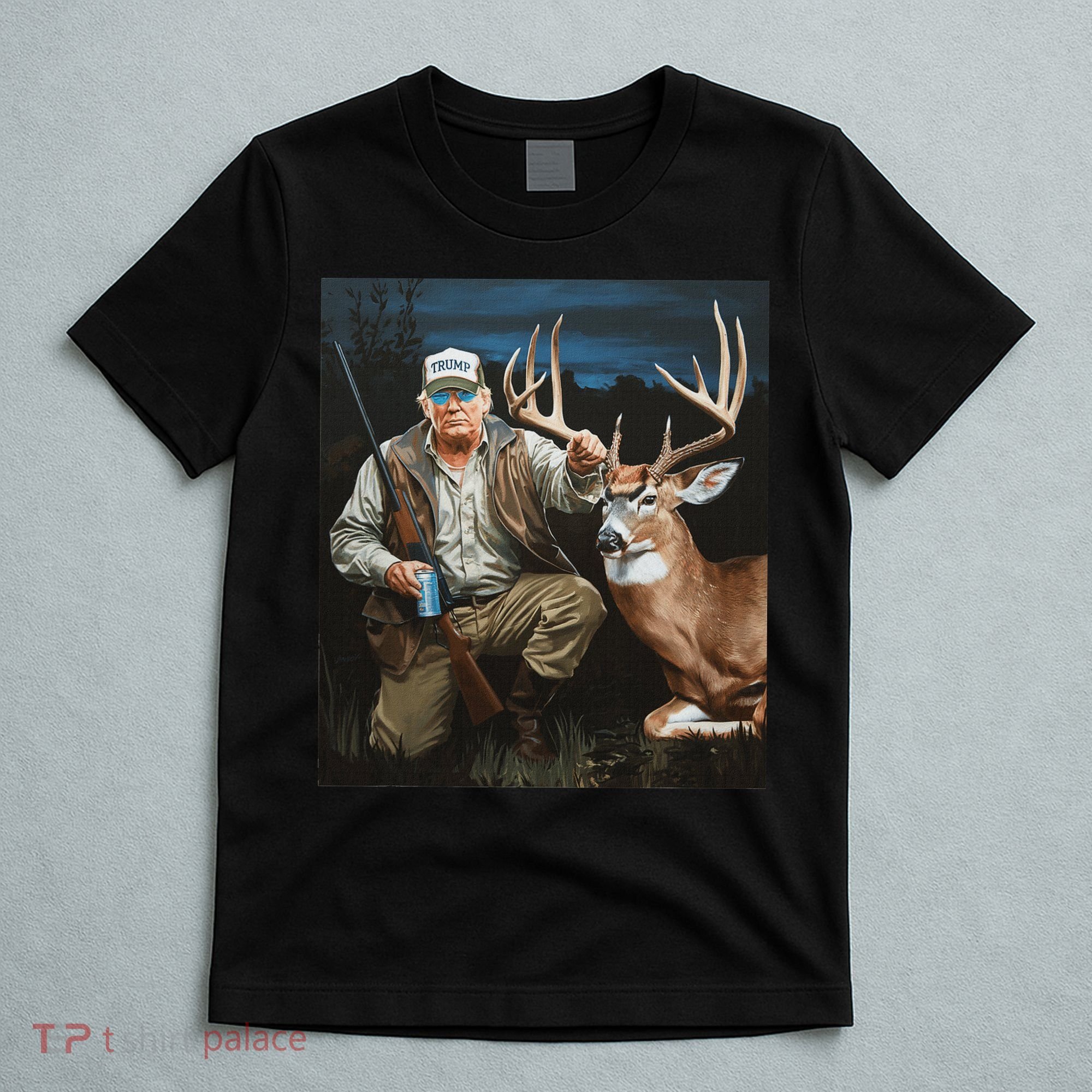 Trump Deer Hunting Donald Trump Old School Camouflage T-Shirt