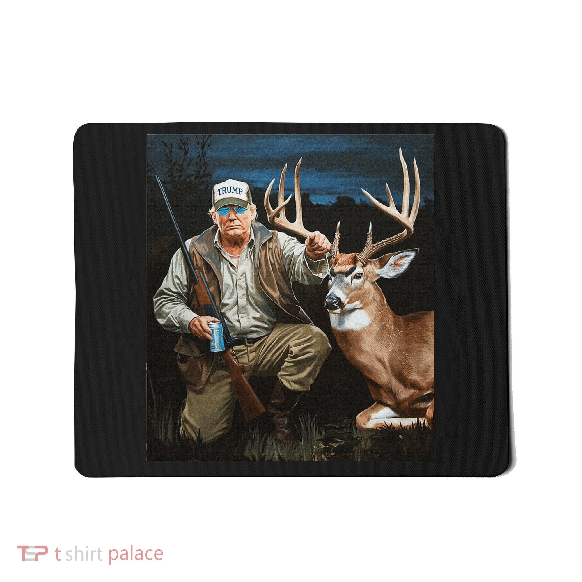 Trump Deer Hunting Donald Trump Old School Camouflage Mousepad