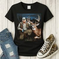 Trump Deer Hunting Donald Trump Old School Camouflage Women's T-Shirt thumb 3