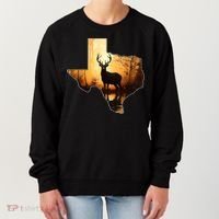 Texas Deer Hunter Forest Silhouette Texan Wildlife Lover  Women's Sweatshirt thumb 0
