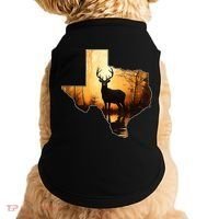 Texas Deer Hunter Forest Silhouette Texan Wildlife Lover  Doggie Tank thumb 0
