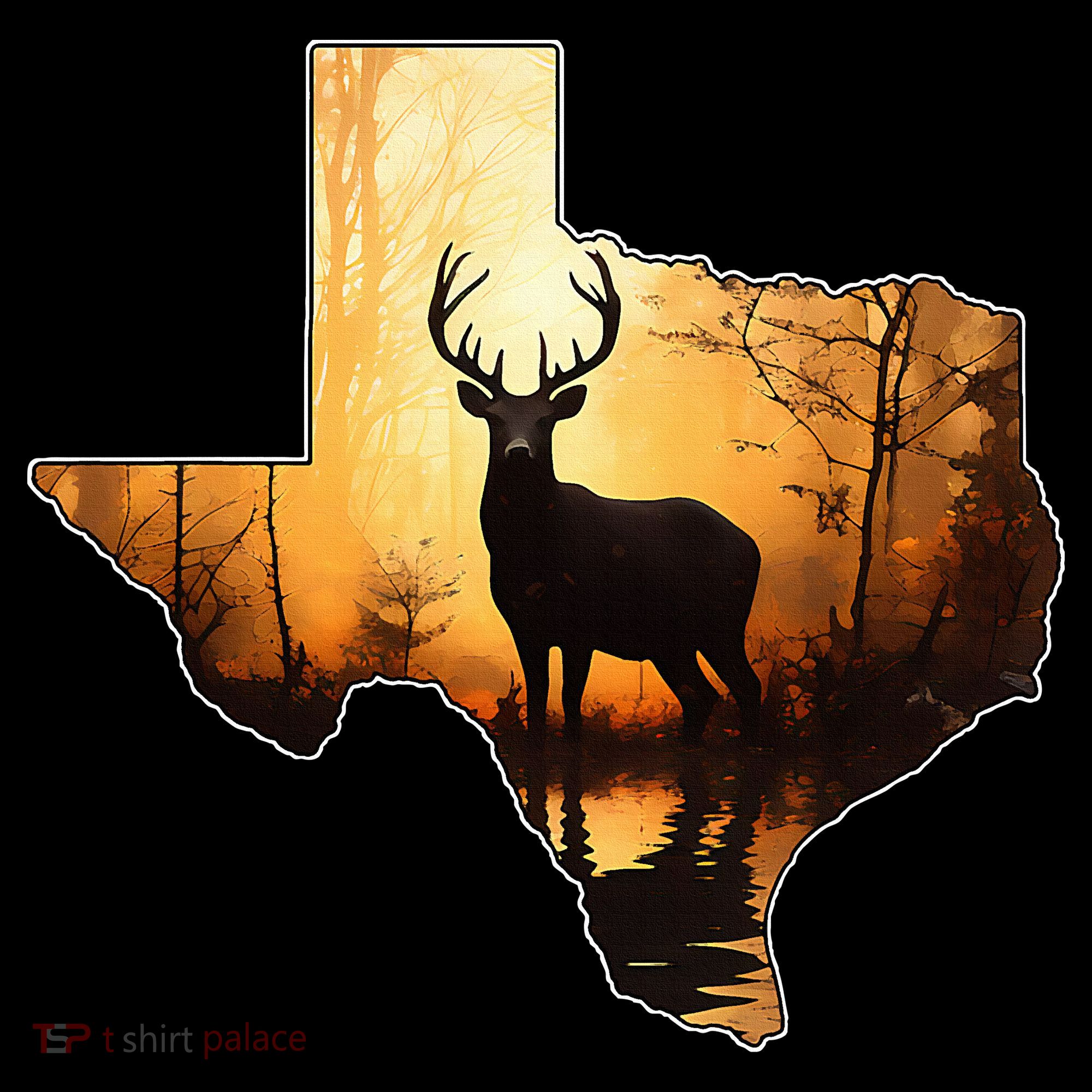 Texas Deer Hunter Forest Silhouette Texan Wildlife Lover  Doggie Tank