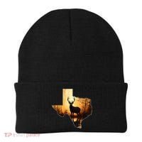 Texas Deer Hunter Forest Silhouette Texan Wildlife Lover  Beanie thumb 0