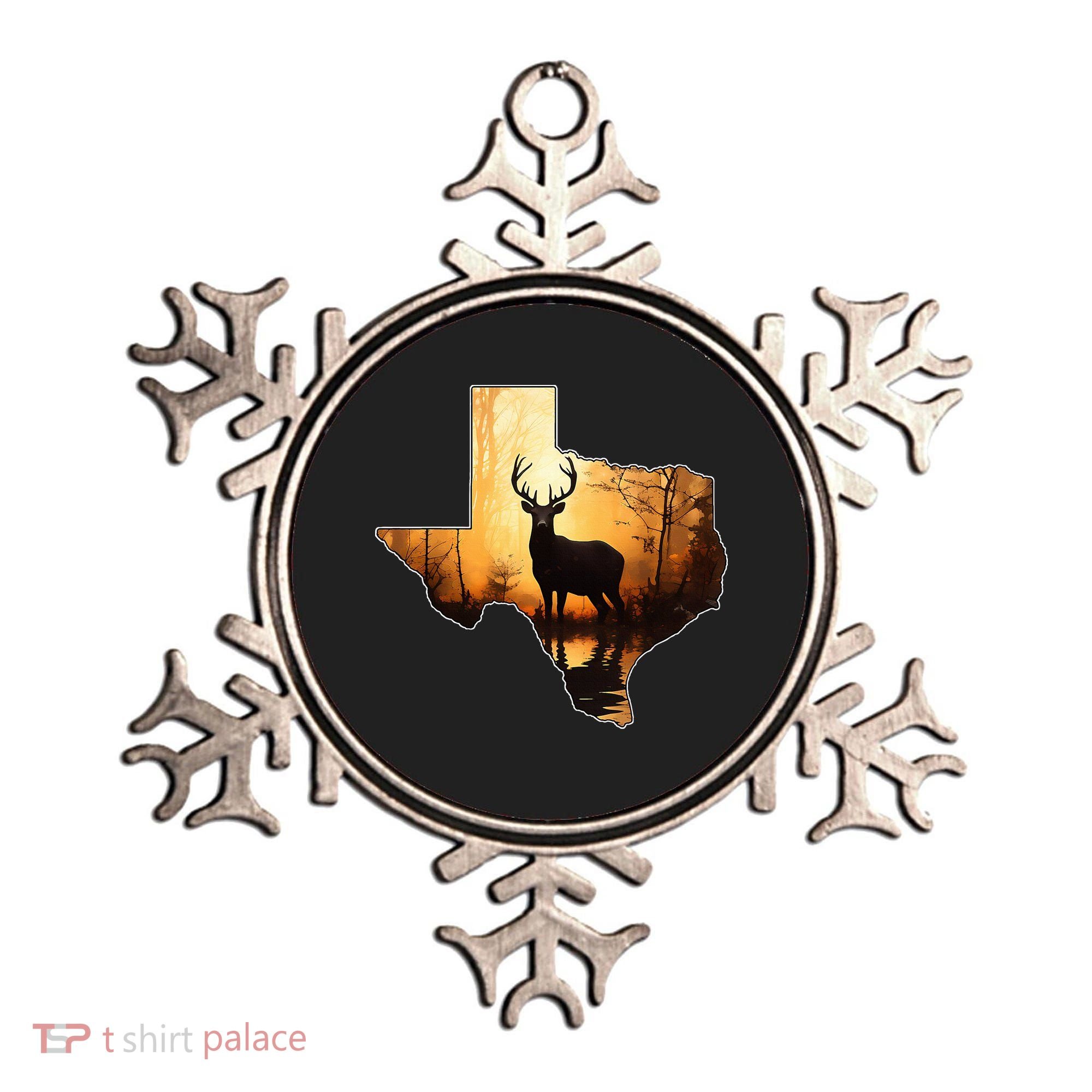 Texas Deer Hunter Forest Silhouette Texan Wildlife Lover  Ornament