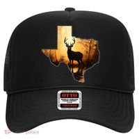Texas Deer Hunter Forest Silhouette Texan Wildlife Lover  Hat thumb 0