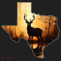 Texas Deer Hunter Forest Silhouette Texan Wildlife Lover  Hat thumb 2