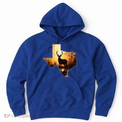Texas Deer Hunter Forest Silhouette Texan Wildlife Lover  Hoodie