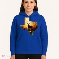 Texas Deer Hunter Forest Silhouette Texan Wildlife Lover  Hoodie thumb 5