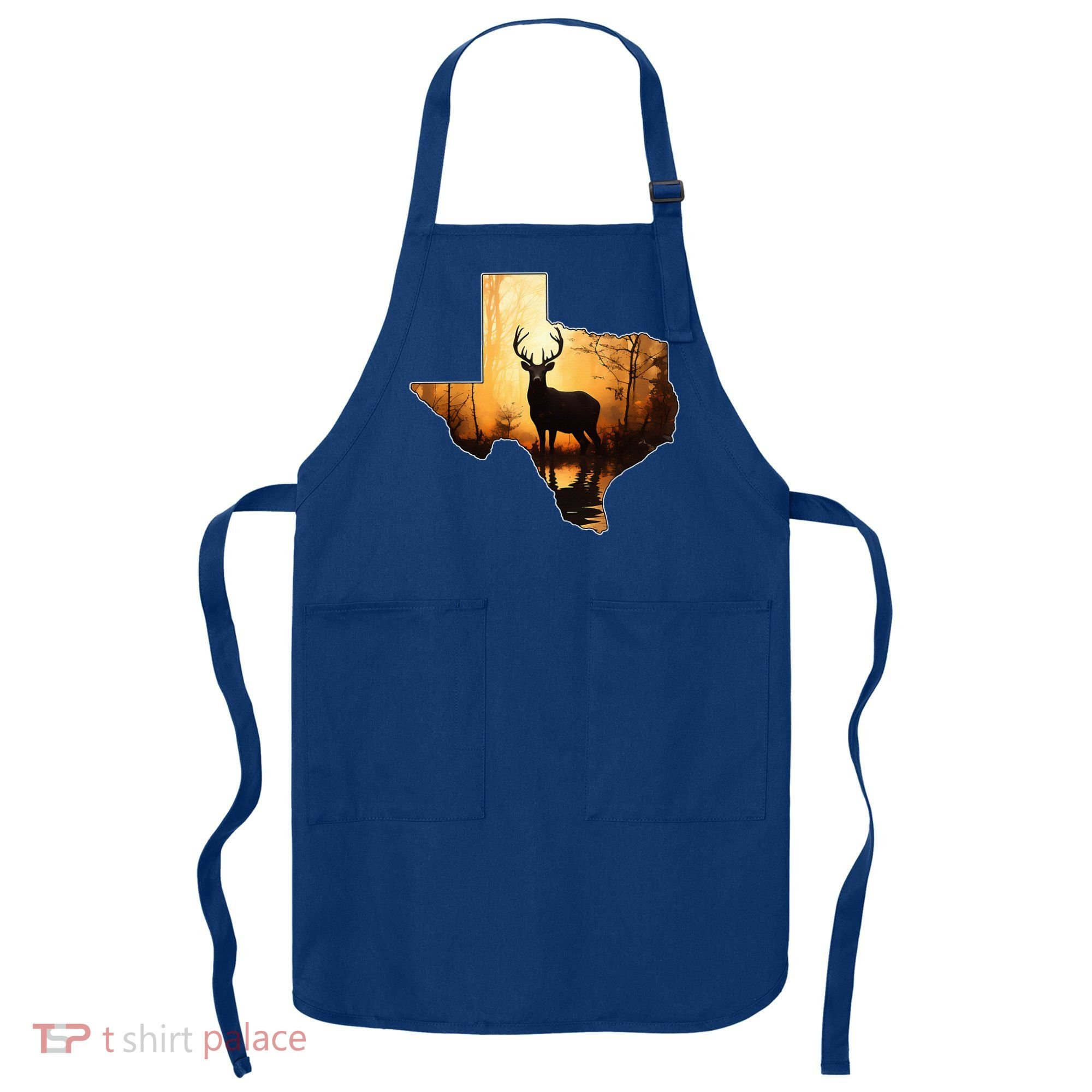 Texas Deer Hunter Forest Silhouette Texan Wildlife Lover  Apron