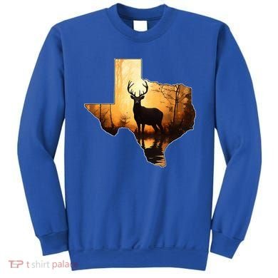 Texas Deer Hunter Forest Silhouette Texan Wildlife Lover  Sweatshirt