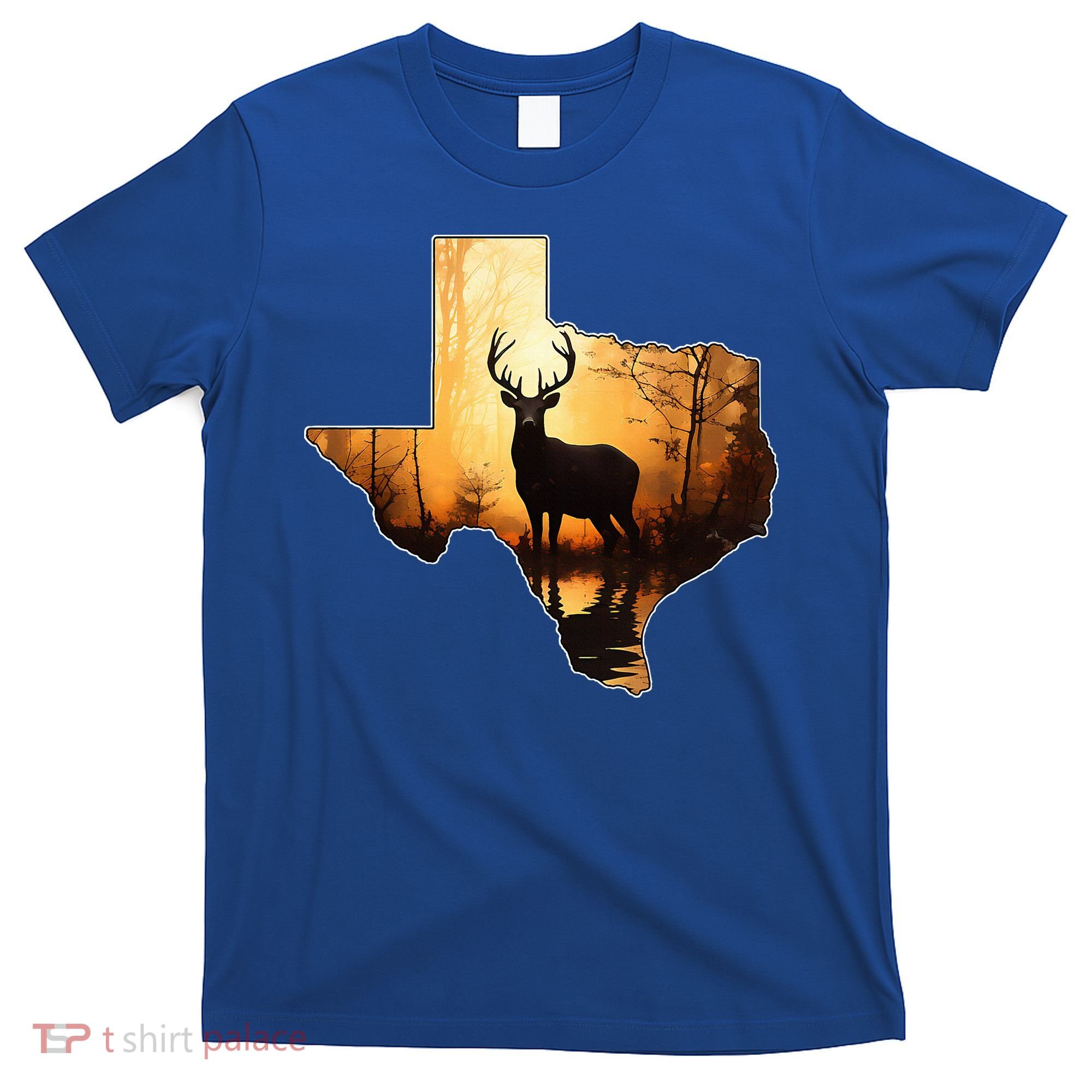 Texas Deer Hunter Forest Silhouette Texan Wildlife Lover  T-Shirt