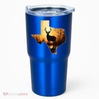 Texas Deer Hunter Forest Silhouette Texan Wildlife Lover  Tumbler thumb 0