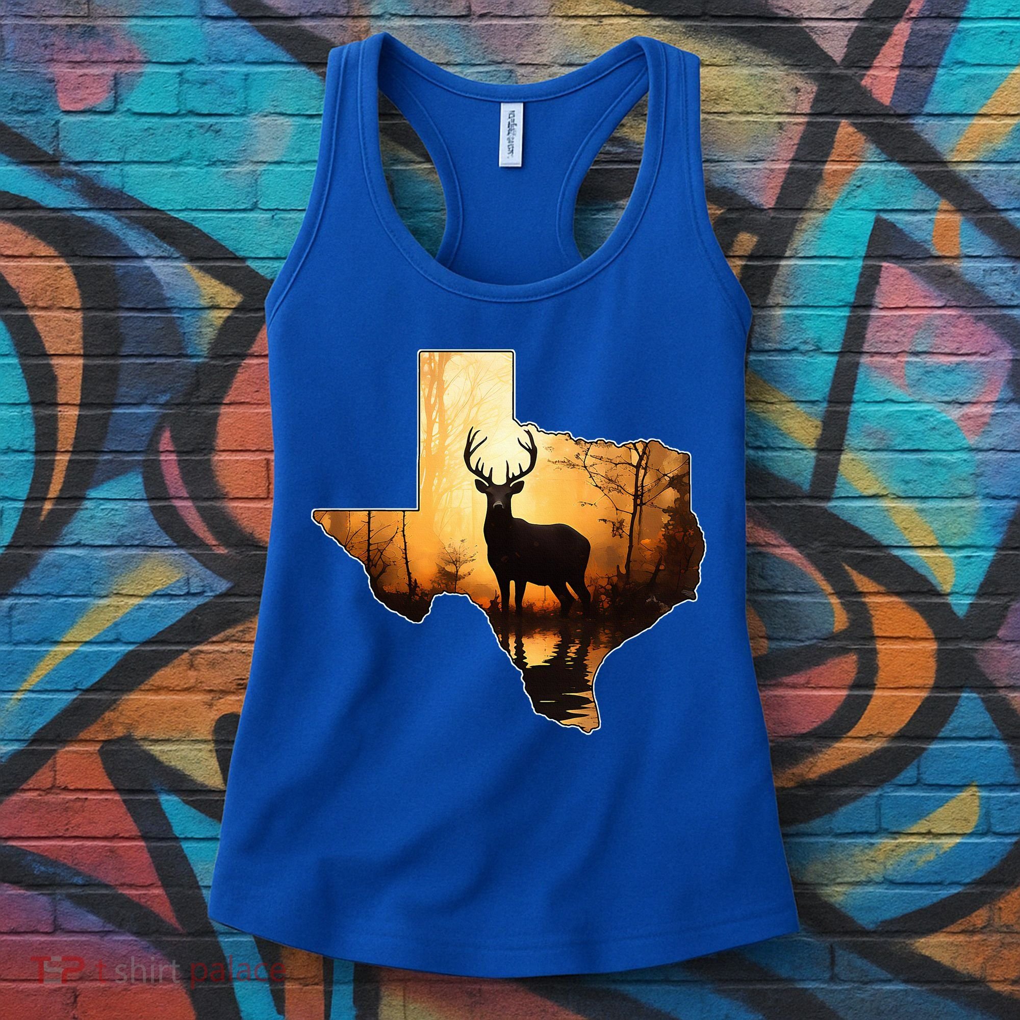 Texas Deer Hunter Forest Silhouette Texan Wildlife Lover  Women's Tank Top