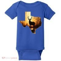Texas Deer Hunter Forest Silhouette Texan Wildlife Lover  Baby Bodysuit thumb 0