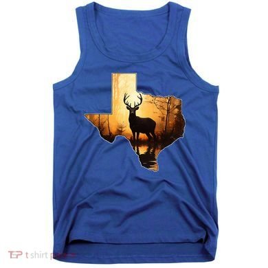 Texas Deer Hunter Forest Silhouette Texan Wildlife Lover  Tank Top