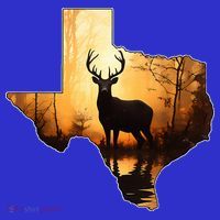 Texas Deer Hunter Forest Silhouette Texan Wildlife Lover  Toddler T-Shirt thumb 4