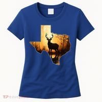 Texas Deer Hunter Forest Silhouette Texan Wildlife Lover  Women's T-Shirt thumb 0