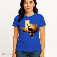 Texas Deer Hunter Forest Silhouette Texan Wildlife Lover  Women's T-Shirt thumb 4