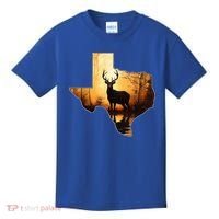 Texas Deer Hunter Forest Silhouette Texan Wildlife Lover  Kids T-Shirt thumb 0
