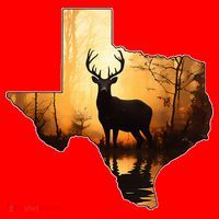 Texas Deer Hunter Forest Silhouette Texan Wildlife Lover  Santa Hat thumb 1
