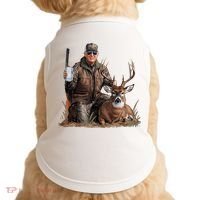 Trump Deer Hunting Donald Trump Old School Camouflage Doggie Tank thumb 0