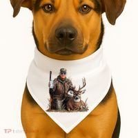 Trump Deer Hunting Donald Trump Old School Camouflage USA-Made Doggie Bandana thumb 1