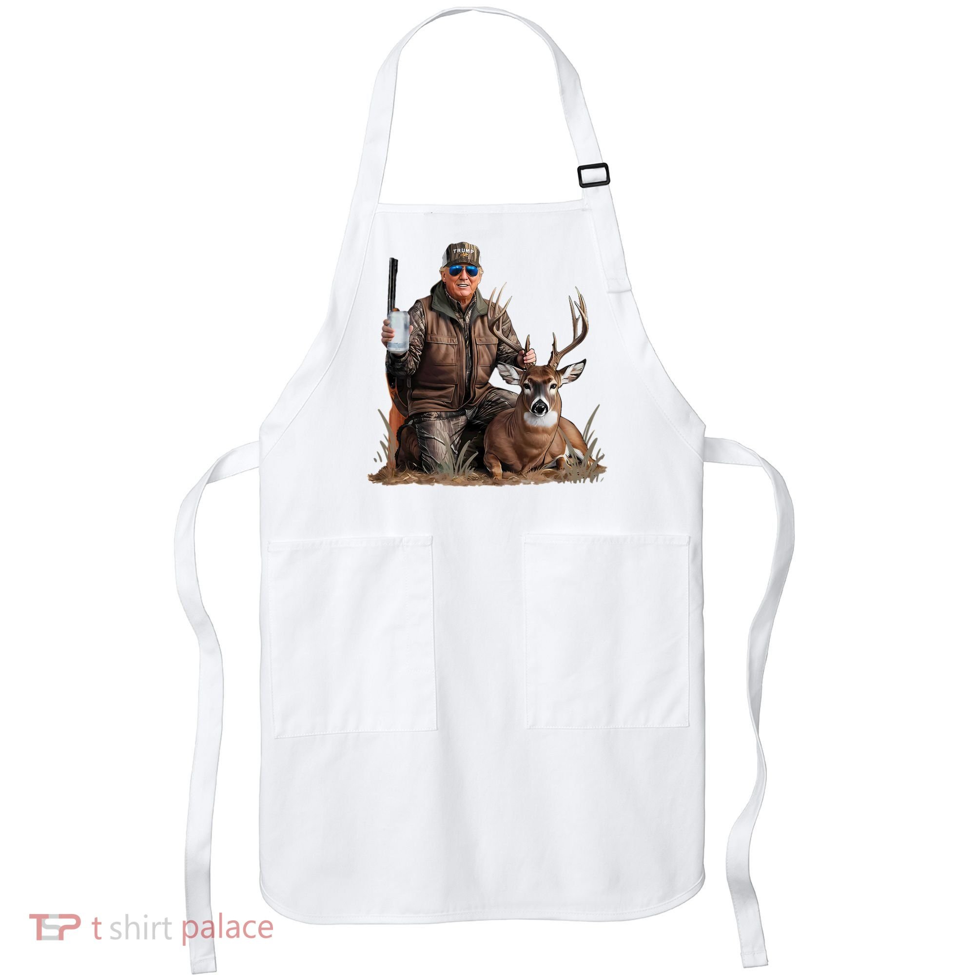 Trump Deer Hunting Donald Trump Old School Camouflage Apron
