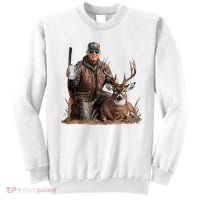 Trump Deer Hunting Donald Trump Old School Camouflage Sweatshirt thumb 0