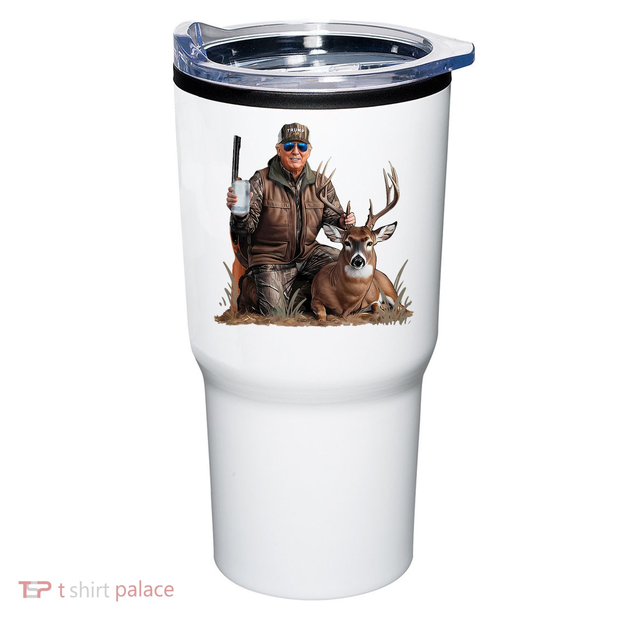 Trump Deer Hunting Donald Trump Old School Camouflage Tumbler