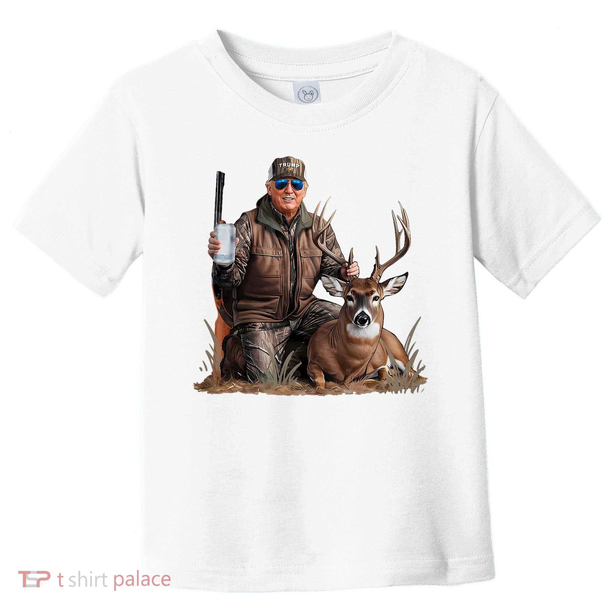Trump Deer Hunting Donald Trump Old School Camouflage Toddler T-Shirt