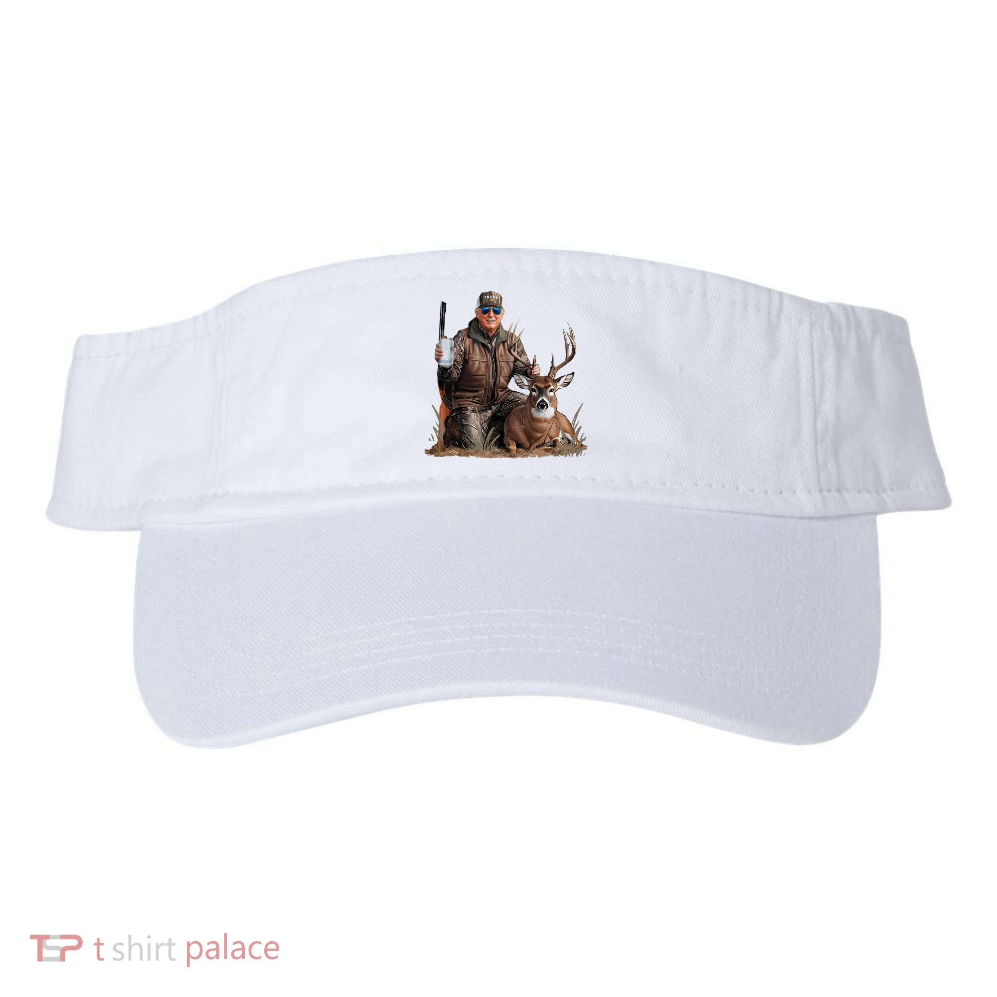 Trump Deer Hunting Donald Trump Old School Camouflage Visor