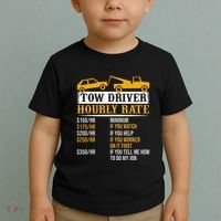 Tow Driver Hourly Rate Tow Truck Driver Tow Trucker Toddler T-Shirt thumb 2