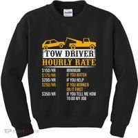 Tow Driver Hourly Rate Tow Truck Driver Tow Trucker Kids Sweatshirt thumb 0