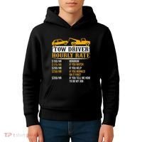 Tow Driver Hourly Rate Tow Truck Driver Tow Trucker Kids Hoodie thumb 4