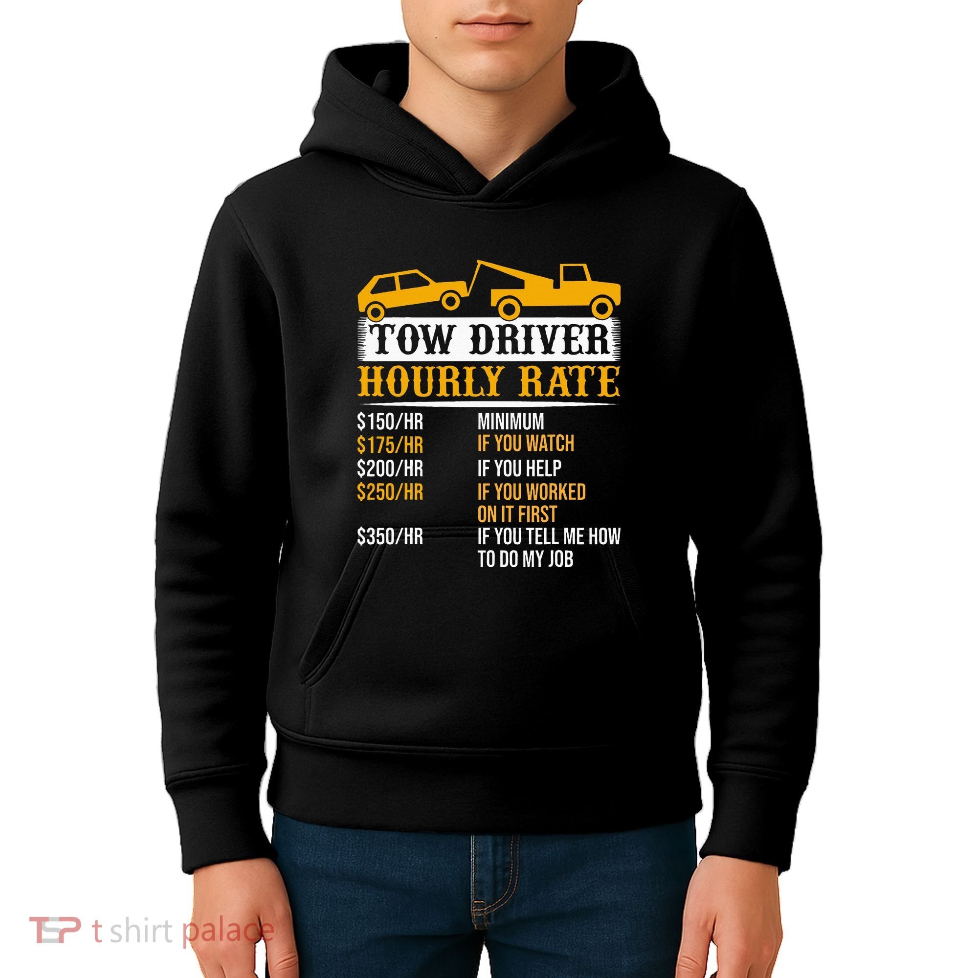 Tow Driver Hourly Rate Tow Truck Driver Tow Trucker Kids Hoodie