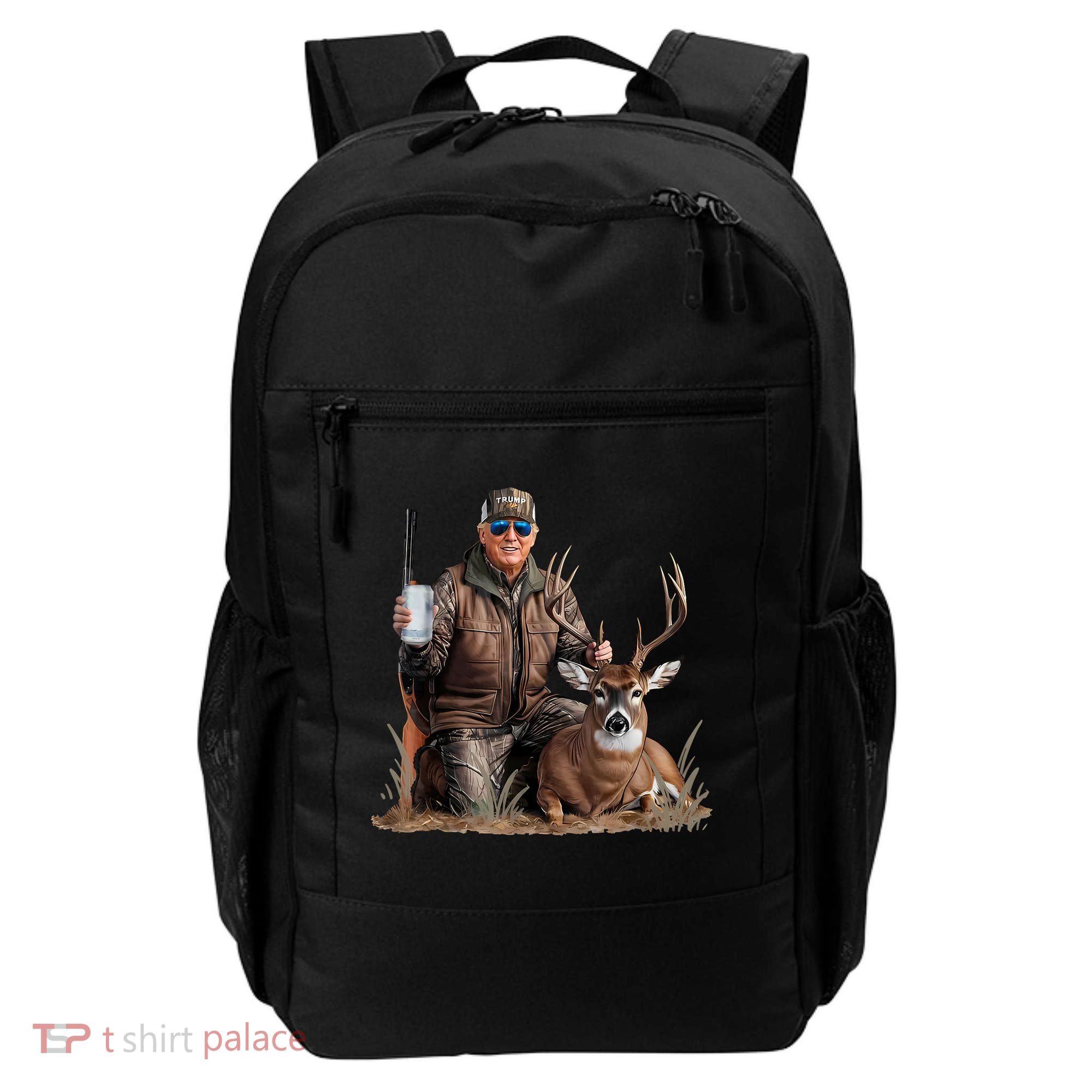 Trump Deer Hunting Donald Trump Old School Camouflage Backpack