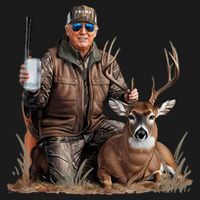 Trump Deer Hunting Donald Trump Old School Camouflage Ornament thumb 1