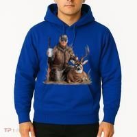 Trump Deer Hunting Donald Trump Old School Camouflage Hoodie thumb 2