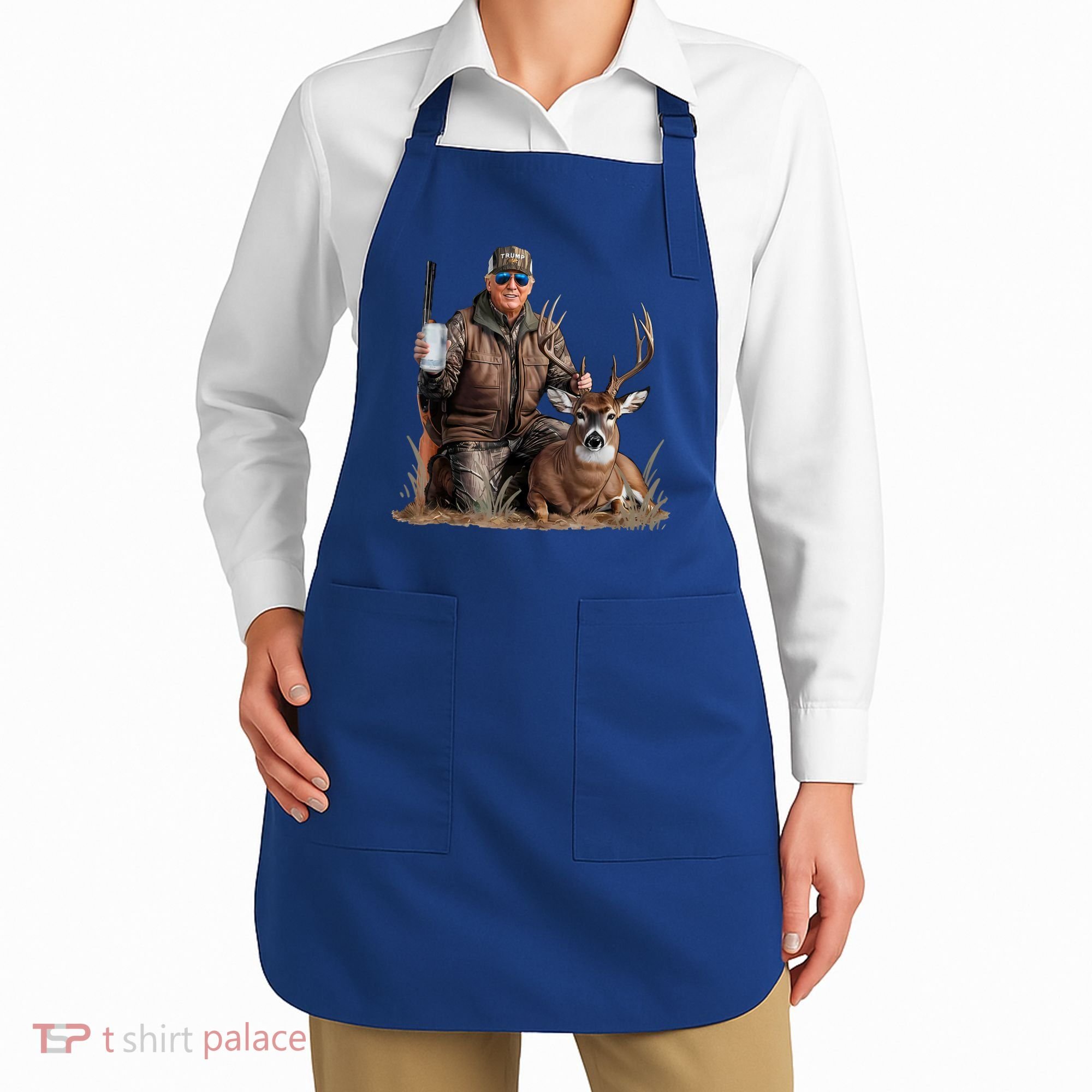Trump Deer Hunting Donald Trump Old School Camouflage Apron