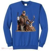 Trump Deer Hunting Donald Trump Old School Camouflage Sweatshirt thumb 0