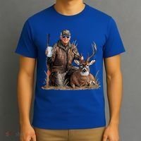 Trump Deer Hunting Donald Trump Old School Camouflage T-Shirt thumb 3