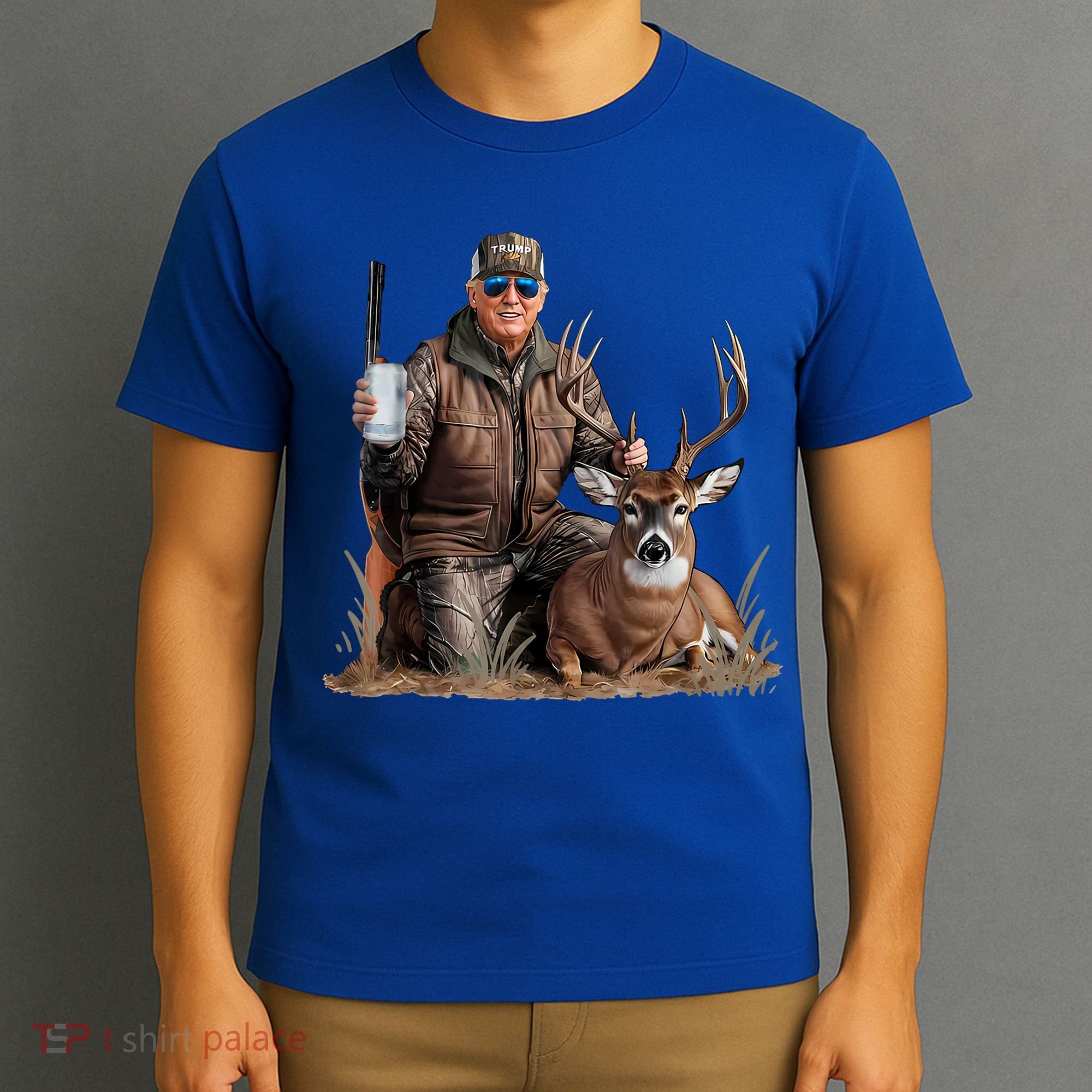Trump Deer Hunting Donald Trump Old School Camouflage T-Shirt